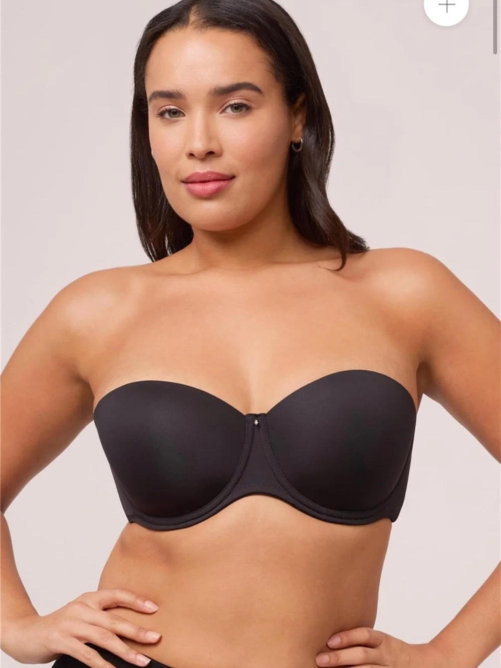 MONTELLE INTIMATES STRAPLESS BRA BLACK 38D NWT